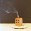 小さな木の香炉（平屋根）の商品画像