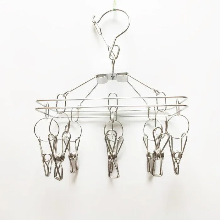 ステンレスハンガー８ピンチ角型の商品画像