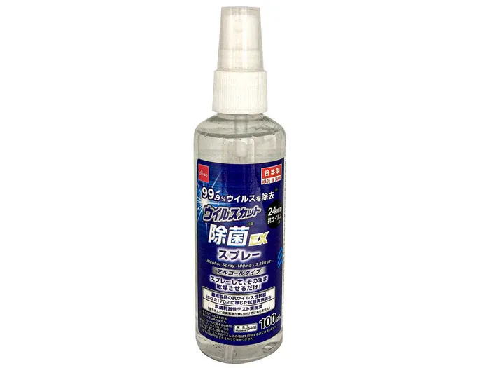 ウイルスカットアルコール除菌スプレー（２４ｈ抗ウイルス）１００ｍＬの商品画像