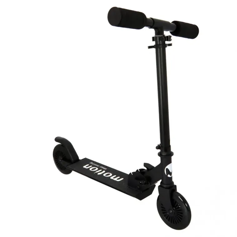 キックスクーター 120mm マットブラック 黒 折りたたみ キックボード 高さ3段階調整 フットブレーキ バランス感覚 トイザらス限定の商品画像