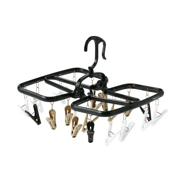 ランドリーハンガー20ピンチ ブラック/ホワイトの商品画像